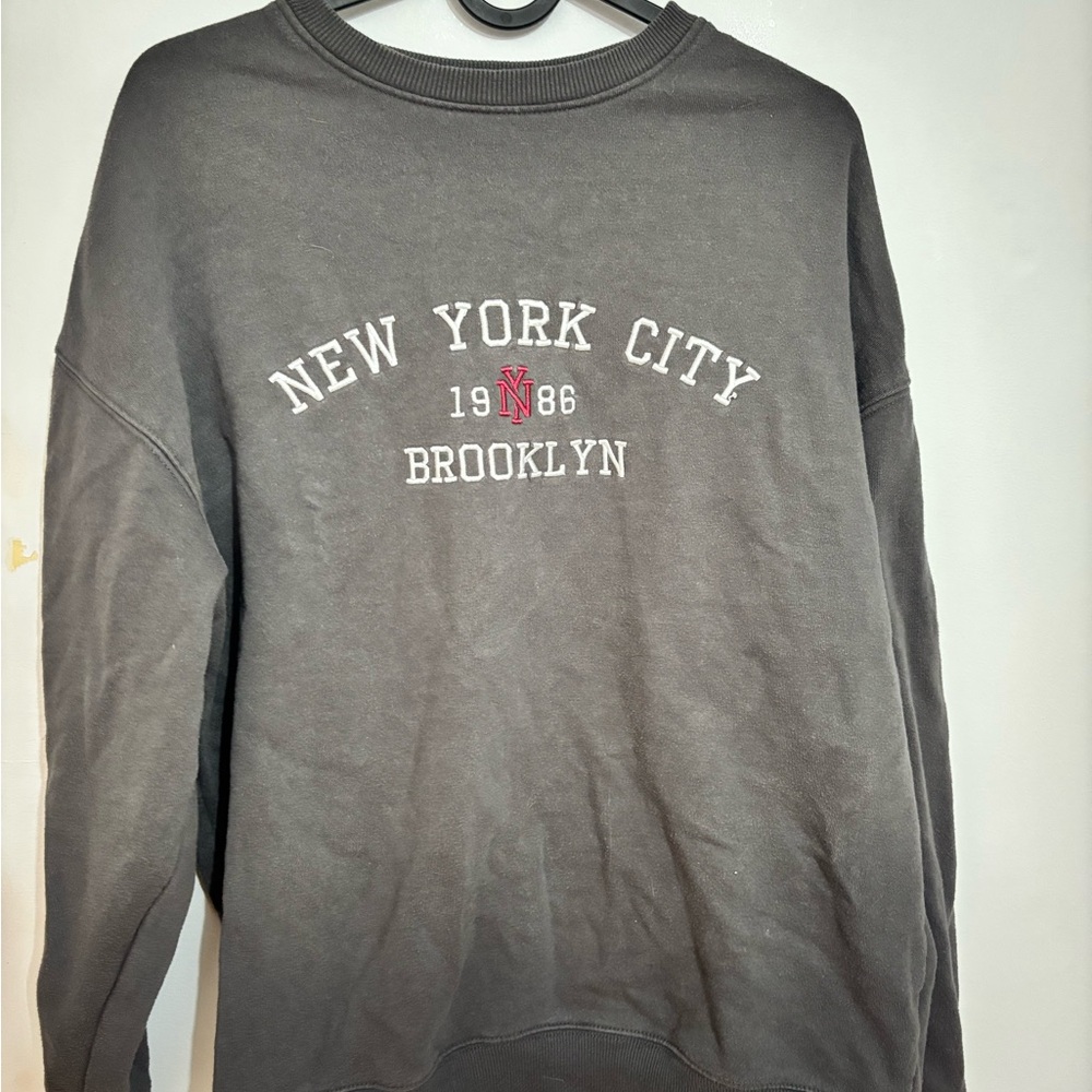 Garage Dark Gray New York City Crewneck Sweater